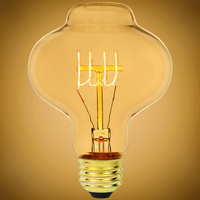 40 Watt - Vintage Light Bulb - BT27 Lantern - 4.5 in. Length - Quad Loop Filament - Tinted