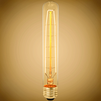 30 Watt - Vintage Antique Light Bulb - T9 Tubular Style - 7.4 in. Height - Medium Base - Hairpin Tungsten Filament - Tinted