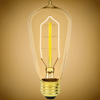 40 Watt - Edison Bulb - Incandescent Vintage Light Bulb - 180 Lumens - Medium Base - Amber Tint - 120 Volts - PLT-40026