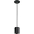5 in. x 4 in. Wattage Selectable LED Pendant Fixture - Chrome Baffle - Black Finish Thumbnail