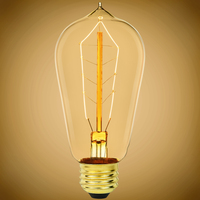 40 Watt - Edison Bulb - Incandescent Vintage Light Bulb - 115 Lumens - Medium Base - Amber Tinted - 120 Volt  - PLT Solutions - PLT 401890