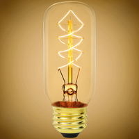 40 Watt - 180 Lumens - Incandescent Radio Style Vintage Light Bulb - Medium Bulb - Amber Tint - 120 Volt - PLT-40034