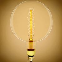 60 Watt Incandescent - Oversized Vintage Light Bulb - 11.4 in. x 8 in. - 200 Lumens - Medium Base - Tinted - 120 Volt - PLTS-12240