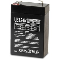 6 Volt - 3.2 Ah - F1 Terminal - UB632 - AGM Battery - UPG D5695