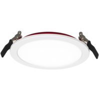 1380 Lumens - 15 Watt - 6 in. Color Selectable Fire Rated LED Downlight Fixture - Hardwire - Kelvin 2700-3000-3500-4000-5000 - 120 Watt Incandescent Equal - Smooth Baffle - Round - White Trim - 90 CRI - 120 Volt - Halco 89204