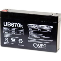 6 Volt - 7 Ah - F1 Terminal - UB670 - AGM Battery - UPG D5734