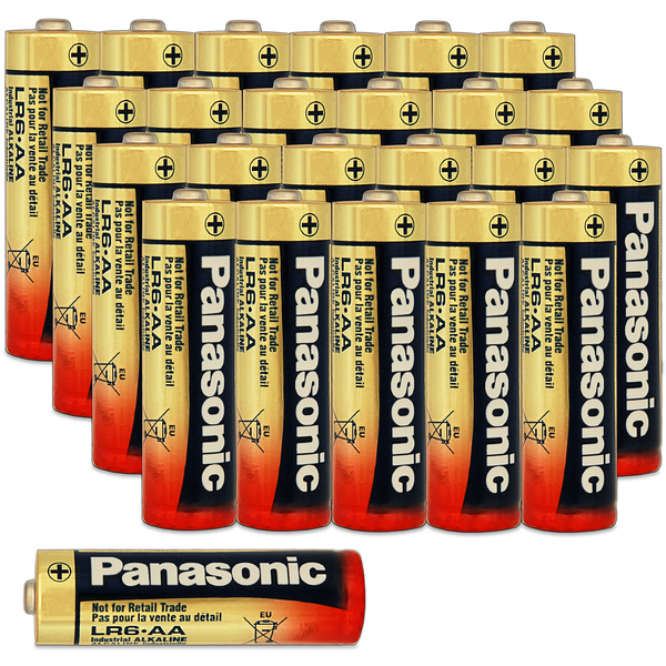 Alkaline Battery - AA Size - Industrial Grade - Panasonic LR6XWA - Group