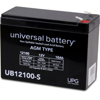 12 Volt - 10 Ah - F2 Terminal - UB12100-S - AGM Battery - UPG D5719