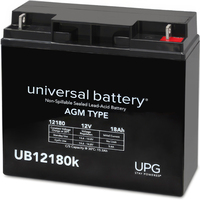 12 Volt - 18 Ah - T4 Terminal - UB12180 - AGM Battery - UPG D5745