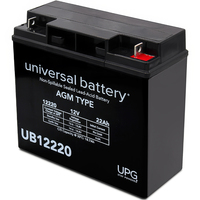 12 Volt - 22 Ah - T4 Terminal - UB12220 - AGM Battery - UPG 40696