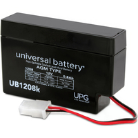 12 Volt - 0.8 Ah - WL Terminal - UB1208 - AGM Battery - UPG 45791