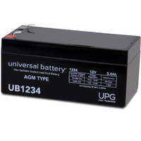 12 Volt - 3.4 Ah - F1 Terminal - UB1234 - AGM Battery - UPG D5740
