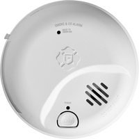 Smoke and Carbon Monoxide Alarm - Detects Flaming Fires and/or CO Hazard - Ionization and Electrochemical Sensors - Interconnectable - 120 Volt - Battery Backup - BRK SMICO100-AC