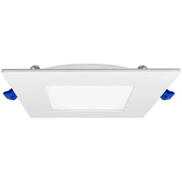 800 Lumens - 12 Watt - 4 in. Color Selectable New Construction LED Downlight Fixture - Hardwire - Kelvin 2700-3000-3500-4000-5000 - 60 Watt Incandescent Equal - Square - White Trim - 90 CRI - 120 Volt - PLT-12990