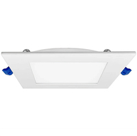 1100 Lumens - 15 Watt - 6 in. Color Selectable New Construction LED Downlight Fixture - Hardwire - Kelvin 2700-3000-3500-4000-5000 - 75 Watt Incandescent Equal - Square - White Trim - 90 CRI - 120 Volt - PLT-12991