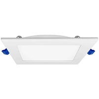 1,300 Lumens - 22 Watt - 8 in. Color Selectable New Construction LED Downlight Fixture - Hardwire - Kelvin 2700-3000-3500-4000-5000 - 90 Watt Incandescent Equal - Square - White Trim - 90 CRI - 120 Volt - PLT-12992