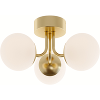 AFX Metropolitan - 15.5 in. LED Ceiling Light Fixture - Frosted Glass - Brass Finish - 1350 Lumens - 18 Watt - 3000 Kelvin - 90 CRI - 120 Volt - AFX Lighting METC15L30D1SB