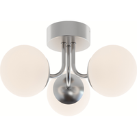 AFX Metropolitan - 15.5 in. LED Ceiling Light Fixture - Frosted Glass - Nickel Finish - 1350 Lumens - 18 Watt - 3000 Kelvin - 90 CRI - 120 Volt - AFX Lighting METC15L30D1SN