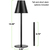 Newport Rechargeable Patio Lamp with Bug Deterrent Setting - Black Thumbnail