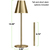 Newport Rechargeable Patio Lamp with Bug Deterrent Setting - Brass Thumbnail