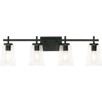 AFX Joanna - 32.25 in. Vanity Light Fixture - 4-Light - Black Finish - Uses (4) Incandescent or LED Bulbs - Medium Base - 120 Volt - AFX Lighting JNNV3309MBBK