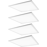 4480 Lumen Max - 40 Watt Max - 2 x 2 Wattage and Color Selectable LED Panel Fixture - Watts 25-30-40 - Kelvin 3500-4000-5000 - 120-277 Volt - 4 Pack - PLT-80021