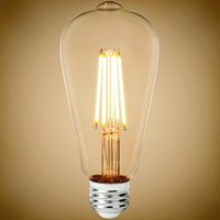 800 Lumens - 7 Watt - 3000 Kelvin - LED Edison Bulb - 5.51 in. x 2.52 in. - 60 Watt Equal - 120 Volt - PLT-11844