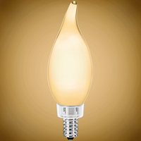 300 Lumens - 3 Watt - 2700 Kelvin - LED Chandelier Bulb - 40 Watt Equal - Incandescent Match - Frosted - Candelabra Base - 120 Volt - PLT-11891