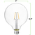 5 in. Dia. - LED G40 Globe - 2.5 Watt - 25 Watt Equal - Candle Glow Thumbnail