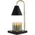 13 in. Marble Candle Warmer Desk Lamp - Black and Gold Finish Thumbnail