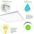 4400 Lumen Max - 40 Watt Max - 4000 Kelvin - 2 x 2 Wattage Selectable LED Panel Fixture Thumbnail