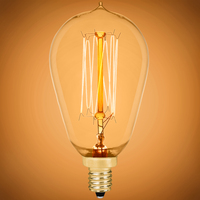 25 Watt - Edison Bulb - Incandescent Vintage Light Bulb - 35 Lumens -  Candelabra Base - Amber Tinted - 120 Volt - Bulbrite 132510