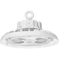 24,000 Lumen Max - 150 Watt Max - Sensor Ready Wattage and Color Selectable UFO LED High Bay Light Fixture - Watts 100-120-150 - Kelvin 3500-4000-5000 - White Finish - 277-480 Volt - PLT-12748