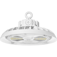 38,000 Lumen Max - 240 Watt Max - Sensor Ready Wattage and Color Selectable UFO LED High Bay Light Fixture - Watts 150-200-240 - Kelvin 3500-4000-5000 - White Finish - 277-480 Volt - PLT-12750