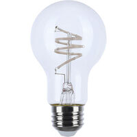 500 Lumens - 6 Watt - 2700 Kelvin - LED A19 Filament Bulb -  Clear - Gray Filament - 40 Watt Equal - Medium Base - 93 CRI - 120 Volt - Satco S11521