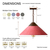 10 in. Pendant Fixture - Red Finish Thumbnail