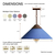 10 in. Pendant Fixture - Blue Finish Thumbnail