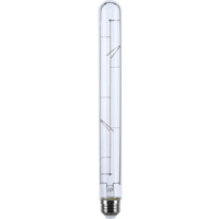 500 Lumens - 6 Watt - 2700 Kelvin - LED T9 Tubular Filament Bulb - Clear - Gray Filament - 40 Watt Equal - Soft White - Medium Base - 93 CRI - 120 Volt - Satco S11523