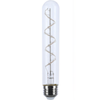 500 Lumens - 6 Watt - 2700 Kelvin - LED T9 Filament Tubular Bulb - Clear - Gray Filament - 40 Watt Equal - Soft White - Medium Base - 93 CRI - 120 Volt - Satco S11524