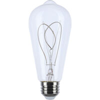 500 Lumens - 6 Watt - 2700 Kelvin - LED Edison Filament Bulb - 5.3 in. x 2.3 in. - Clear - Gray Filament - 40 Watt Equal -  93 CRI - 120 Volt - Satco S11527