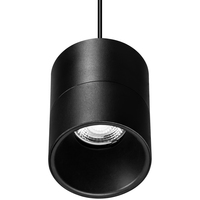 2303 Lumen Max - 25 Watt Max - 3500 Kelvin - 4 in. Wattage Selectable LED Pendant Fixture - Watts 12-18-25 - 36 Deg. Flood - Black Finish - Black Baffle - 120-277 Volt - PLT PremiumSpec - PLT-90396