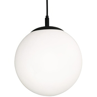 AFX Loretto - 12 in. Globe Pendant Fixture - Black Finish - Uses (1) Incandescent or LED Bulb - Medium Base - 9 ft. Adjustable Cord - 120 Volt - AFX Lighting LRTP11MBBK