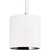 6 in. x 6 in. Wattage Selectable LED Pendant Fixture - Chrome Baffle - White Finish Thumbnail