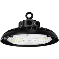 38,000 Lumen Max - 240 Watt Max - Sensor Ready Wattage and Color Selectable UFO LED High Bay Light Fixture - Watts 150-200-240 - Kelvin 3500-4000-5000 - Black Finish - 277-480 Volt - PLT-12751