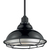 9 in. x 12 in. Pendant Fixture - Silver Baffle - Black Finish Thumbnail