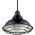 9 in. x 12 in. Pendant Fixture - Silver Baffle - Black Finish Thumbnail