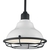 8 in. x 10 in. Pendant Fixture - White Shade - Black Finish Thumbnail