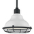 8 in. x 10 in. Pendant Fixture - White Shade - Black Finish Thumbnail