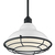 9 in. x 12 in. Pendant Fixture - White Shade - Black Finish Thumbnail