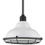 9 in. x 12 in. Pendant Fixture - White Shade - Black Finish Thumbnail